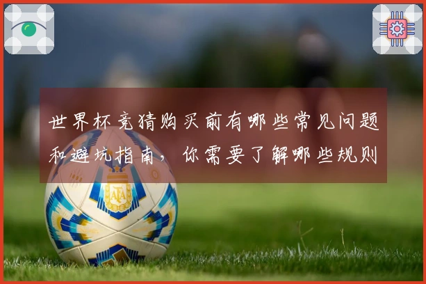 世界杯竞猜购买前有哪些常见问题和避坑指南，你需要了解哪些规则？